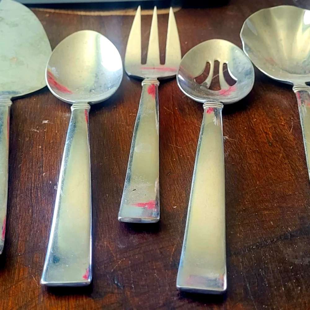 Five piece Reed & Barton Heritage Mint Serving Set
